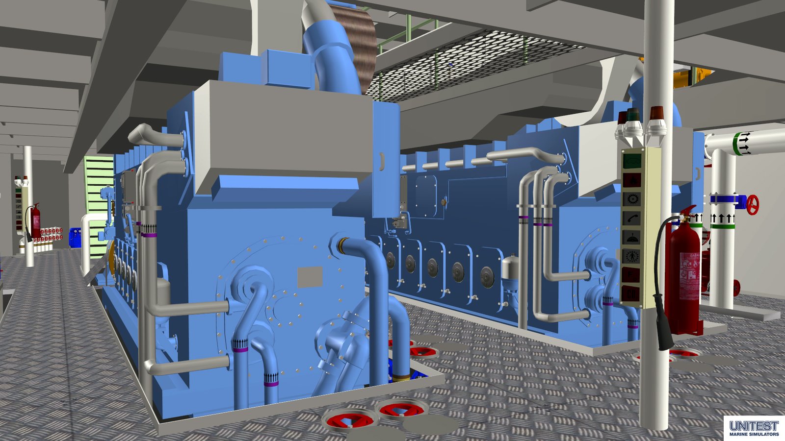 Unitest-Marine-Simulator-Single-Console-2 Single Console Engine Room Simulator