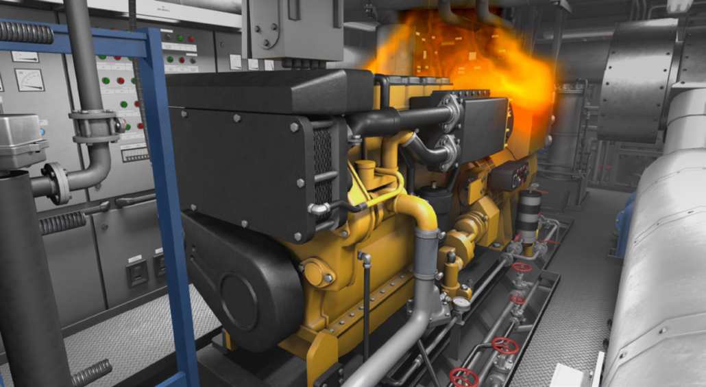 Fig.21. Diesel generator fire simulation
